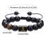 Fashion D Black Onyx Beaded 26 Number Men's Bracelet