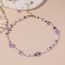 Fashion Purple Geometric Beaded Necklace