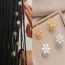 Fashion Golden Pair Alloy Geometric Snowflake Earrings