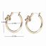 Fashion Gold Copper Knotted Round Earrings