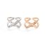 Fashion Silver Geometric Cross Open Ring