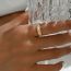 Fashion Silver Braided Chain Diamond Open Ring