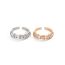 Fashion Silver Copper And Diamond Geometric Cross Open Ring