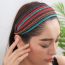 Fashion Black Polka Dots Mesh Contrast Color Wide-brimmed Headband