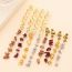Fashion As Shown In The Picture A Set Of 8 Pieces Alloy Geometric Braided Hair Button Set