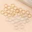 Fashion Round Gold 1.5cm Set Of 20 Pieces Alloy Geometric Round Hair Ring