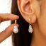 Fashion Three Pairs Of Zircon Earrings Set Metal Diamond Geometric Round Earring Set