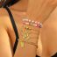 Fashion Love Ball Bead 3-piece Anklet Set Alloy Geometric Bracelet Set