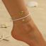 Fashion Love 6-piece Bracelet Set Alloy Geometric Anklet Set