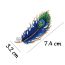 Fashion Colorful Crystal Glazed Feather Brooch Blue Alloy Geometric Phoenix Feather Brooch