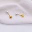 Fashion A Pair Of Golden Flower Earrings In A Box Stainless Steel Diamond Flower Stud Earrings