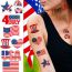 Fashion Independence Day Tattoo Stickers Pet Geometric Flag Decal