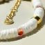 Fashion Gold White Mother-of-pearl Beaded Bracelet