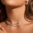 Fashion 1# Geometric Crystal Beaded Necklace