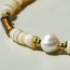 Fashion Gold Geometric Natural Stone Beaded Necklace