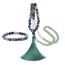 Fashion Suit Geometric Natural Stone Beaded Tassel Necklace Bracelet Set
