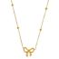 Fashion Gold Titanium Steel Bow Necklace