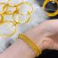 Fashion Gold Triple Wrap Bracelet Copper Geometric Bracelet