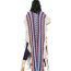 Fashion Blue Stripes Jacquard Knitted Cardigan