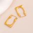 Fashion Square Oval Earrings Stainless Steel Square Oval Earrings