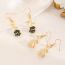 Fashion White Alloy Drip Oil Three-dimensional Rose Earrings