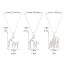 Fashion Steel Color Titanium Steel Family Of Four Necklace