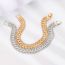 Fashion Gold Alloy Diamond Chain Bracelet