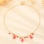 Fashion Red Alloy Drop Necklace