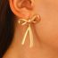 Fashion Silver 2 Copper Bow Earrings