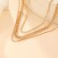 Fashion Gold Metal Geometric Chain Necklace Set