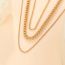 Fashion Gold Metal Geometric Chain Necklace Set