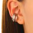 Fashion Silver 2 Copper Geometric Ear Cuff (single Piece)