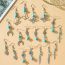 Fashion Silver Alloy Turquoise Earring Set