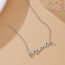 Fashion Silver Alloy Geometric Letter Necklace