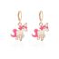 Fashion 5# Alloy Oil Dripping Unicorn Earrings