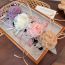 Fashion D Apricot Flowers Fabric Flower Hair Rope