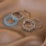 Fashion 6# Copper And Diamond Geometric Ring Set
