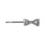 Fashion B Silver Duckbill Clip Metal Bow Hairpin