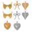 Fashion Golden 1 Copper Inlaid Zircon Bow Accessories