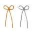 Fashion Silver Copper Bow Earrings
