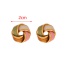 Fashion Black Copper Oil Dripping Twisted Earrings