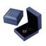 Fashion Ring Box (dark Blue)*jewelry Box Brushed Pu Square Packaging Box