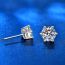 Fashion 50 Points Black Diamond Silver Diamond Geometric Stud Earrings