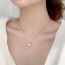 Fashion 3 Carat Moissanite Diamond (white Gold) Silver Diamond Geometric Round Necklace