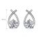 Fashion 1 Carat Moissanite Diamond (gold Color) Silver Diamond Geometric Cross Stud Earrings