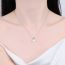 Fashion 50 Points Moissanite Silver And Diamond Geometric Pearl Necklace