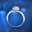 Fashion 1 Carat Moissanite Diamond Silver And Diamond Geometric Ring