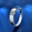 Fashion 2 Carat Moissanite (open) Silver Diamond Geometric Men's Ring