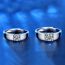 Fashion 2 Carat Moissanite (open) Silver Diamond Geometric Men's Ring