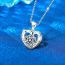 Fashion 3 Carat Moissanite (box Chain) Silver Diamond Love Necklace